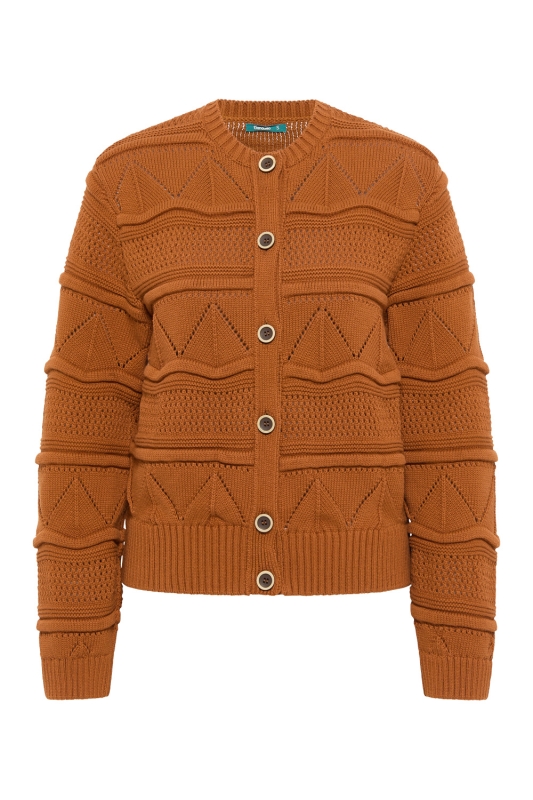 Strickjacke - caramel